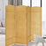 4-panel yellow room divider displayed in a modern living room setting, positioned behind a gray sofa to create a stylish and functional private space.