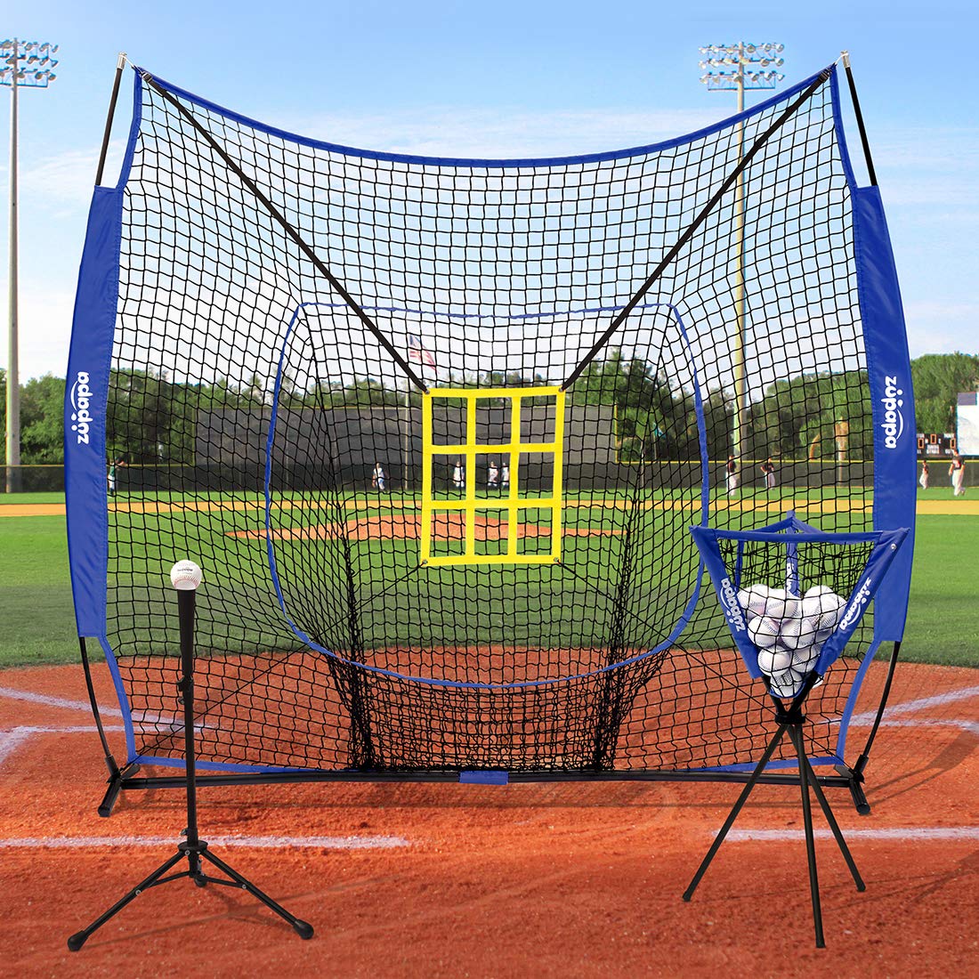 Zupapa 7'x7' Baseball Softball Practice Set - Blue