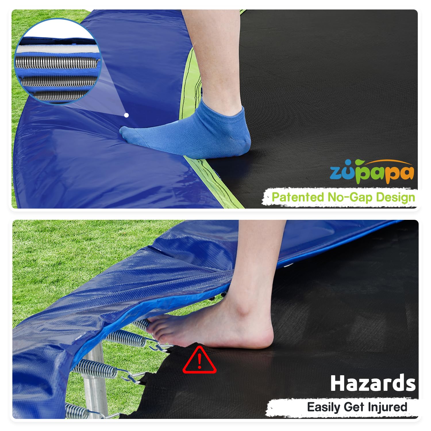 Zupapa 1500LBS 12FT No-Gap Trampoline
