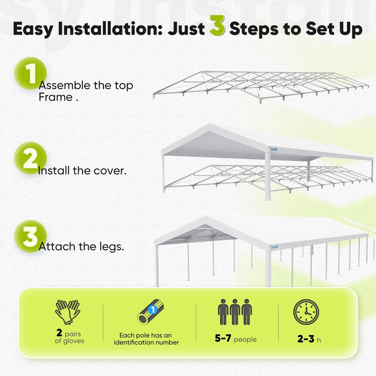 Quictent 20'x60' Heavy Duty Party Tent