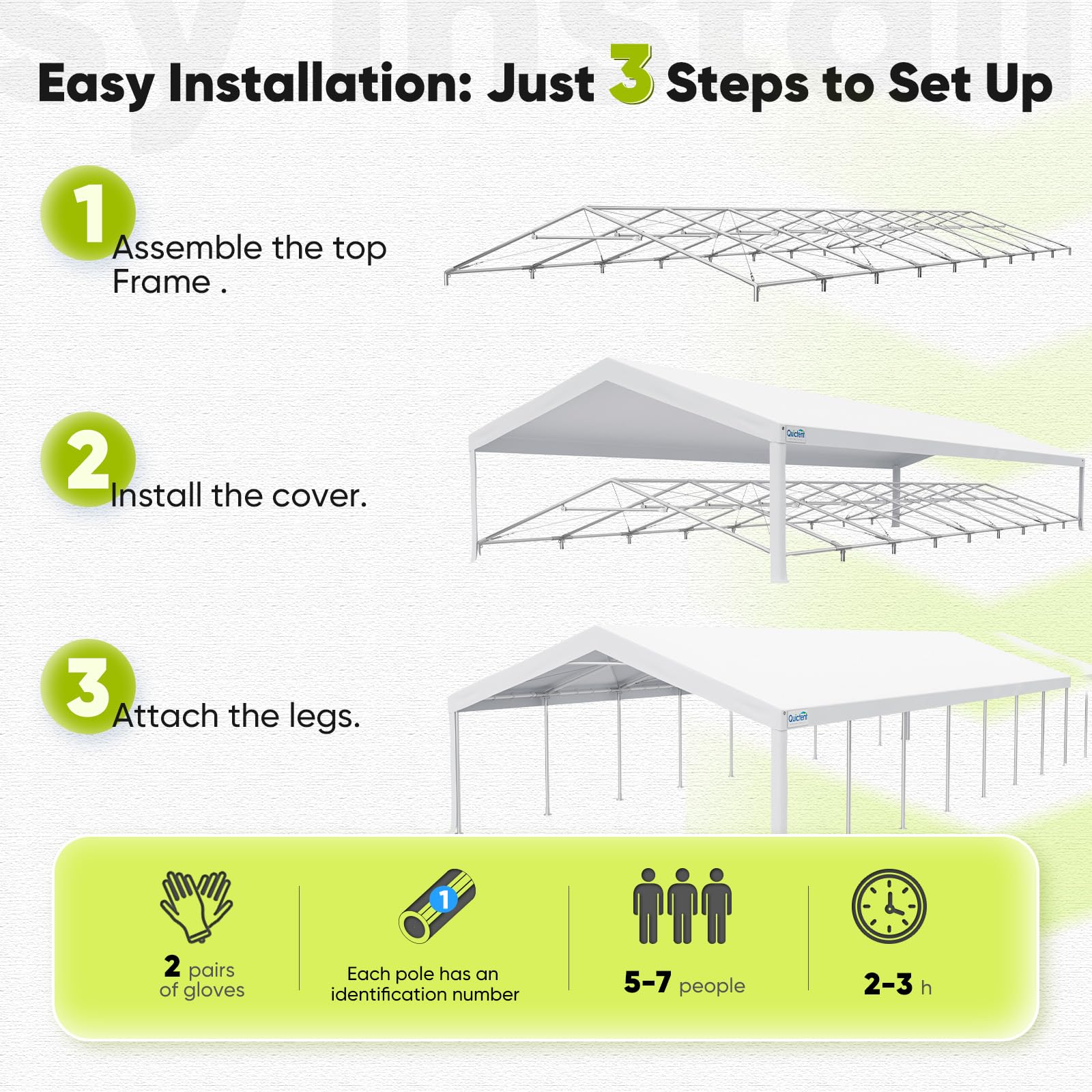 Quictent 20'x60' Heavy Duty Party Tent