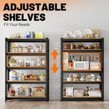 MAXLEAD 72" 2500LBS Heavy Duty Shelving Unit - Black