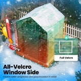 KING BIRD 56"x56"x77" Walk-in Greenhouse with 14 Shelves - Green