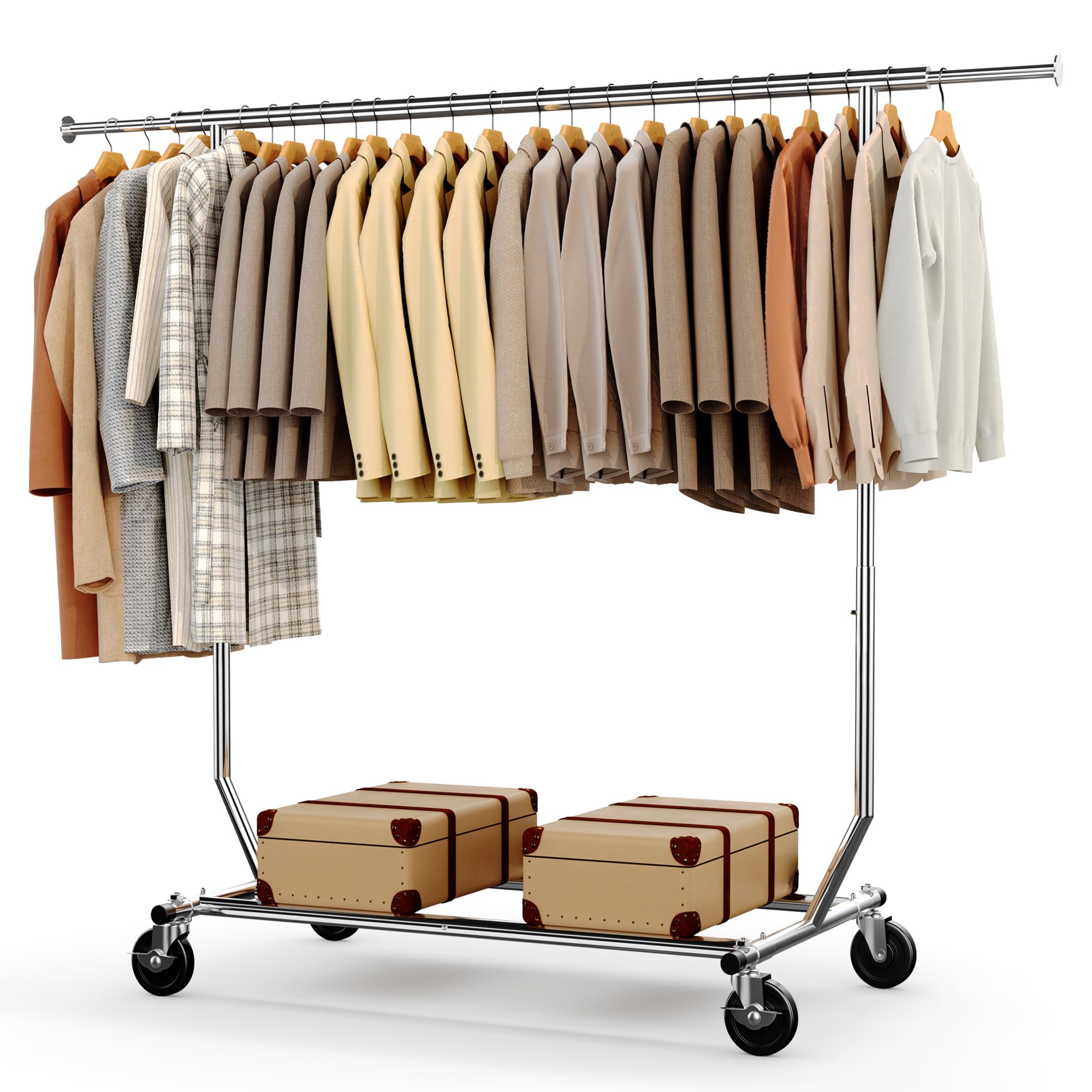 HOKEEPER 75"W 300LBS Adjustable Garment Rack