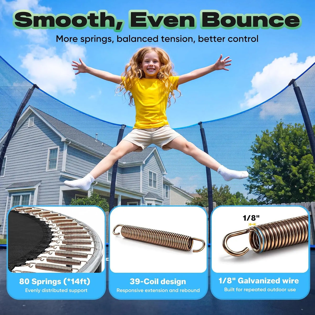 ORCC by MaxLead 1200LBS Outdoor Trampoline with Net