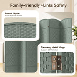 JOSTYLE Wooden Room Divider - Grey (6-Panel)