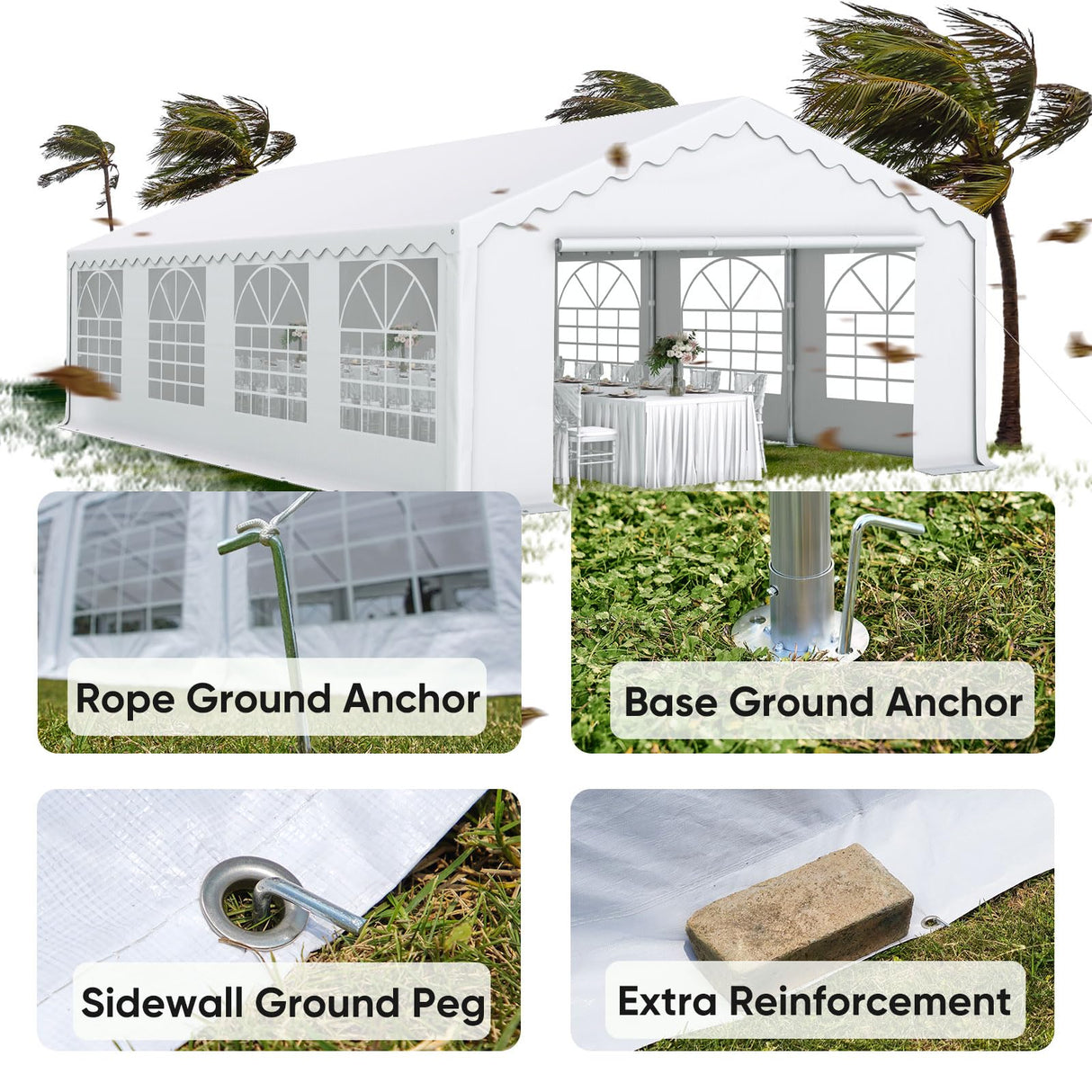 13'x26' Heavy Duty Party Tent