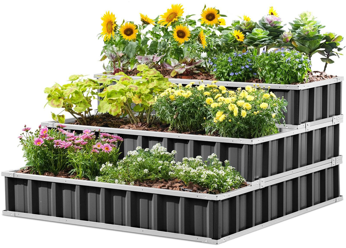 KING BIRD 46"x46"x23.6" 3-Tier Garden Bed