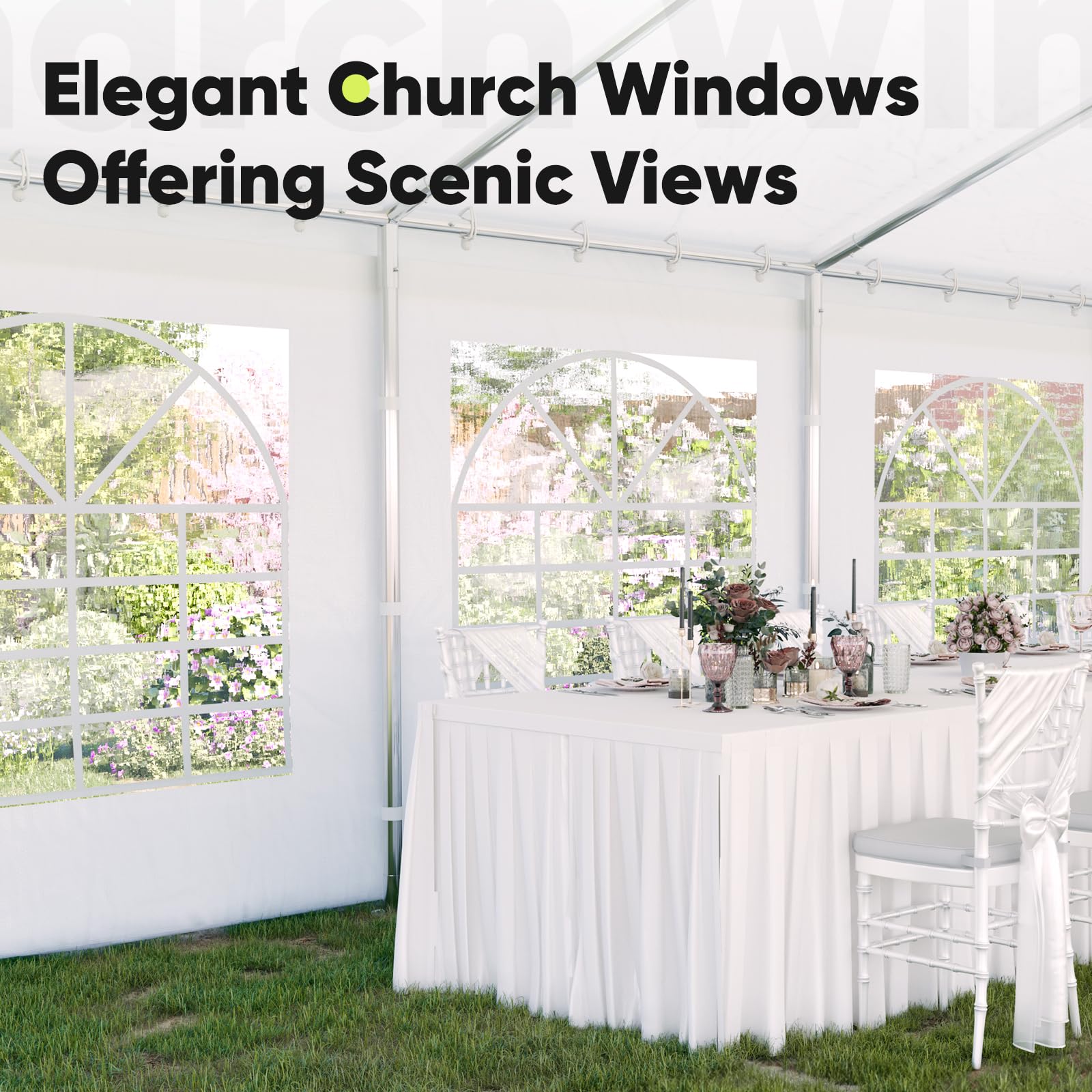 Quictent 16'x32' Heavy Duty Party Tent with Storage