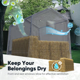 Quictent Storage Shed with Roll-Up Windows - Silver Gray