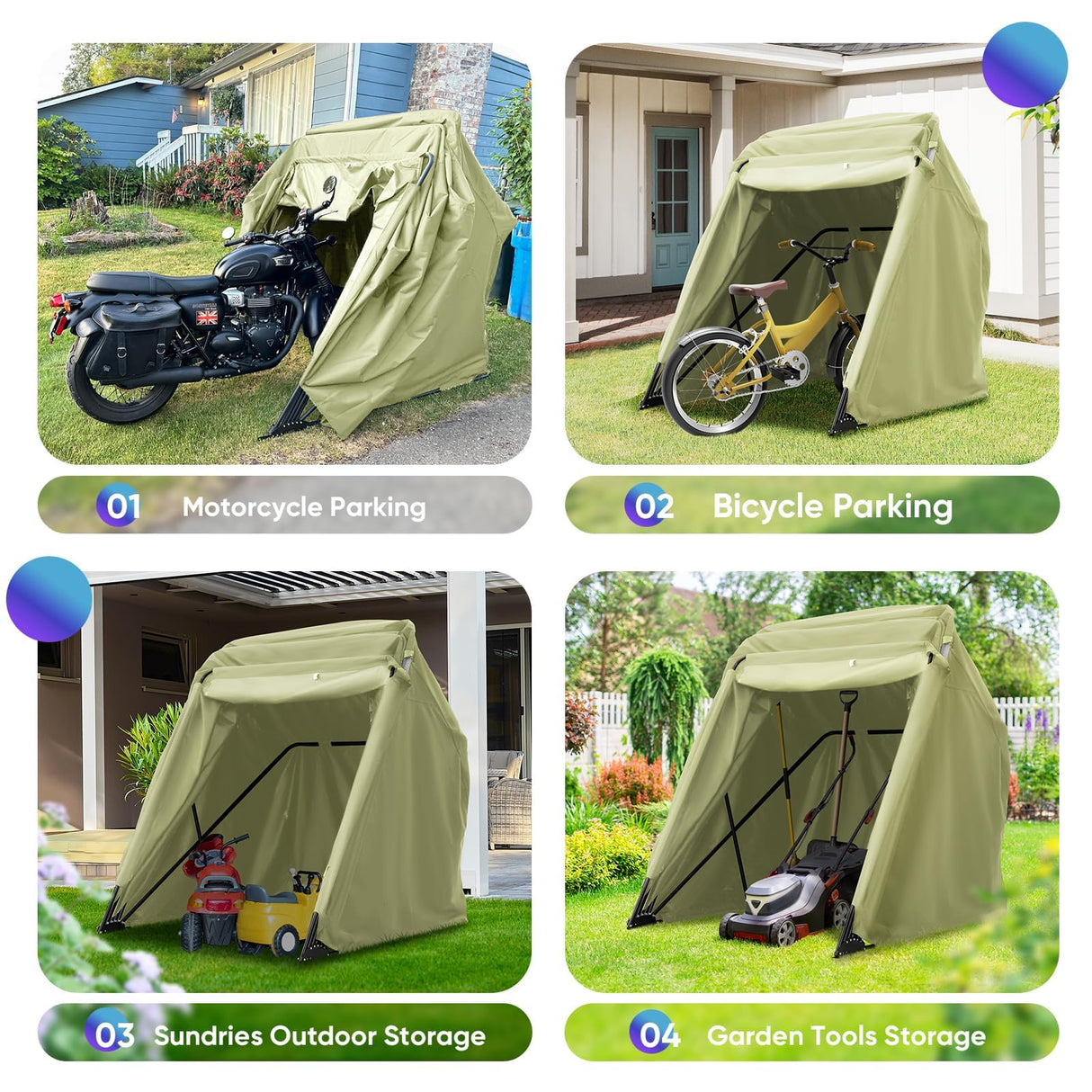 MAXLEAD Stainless Steel Motorcycle Shelter