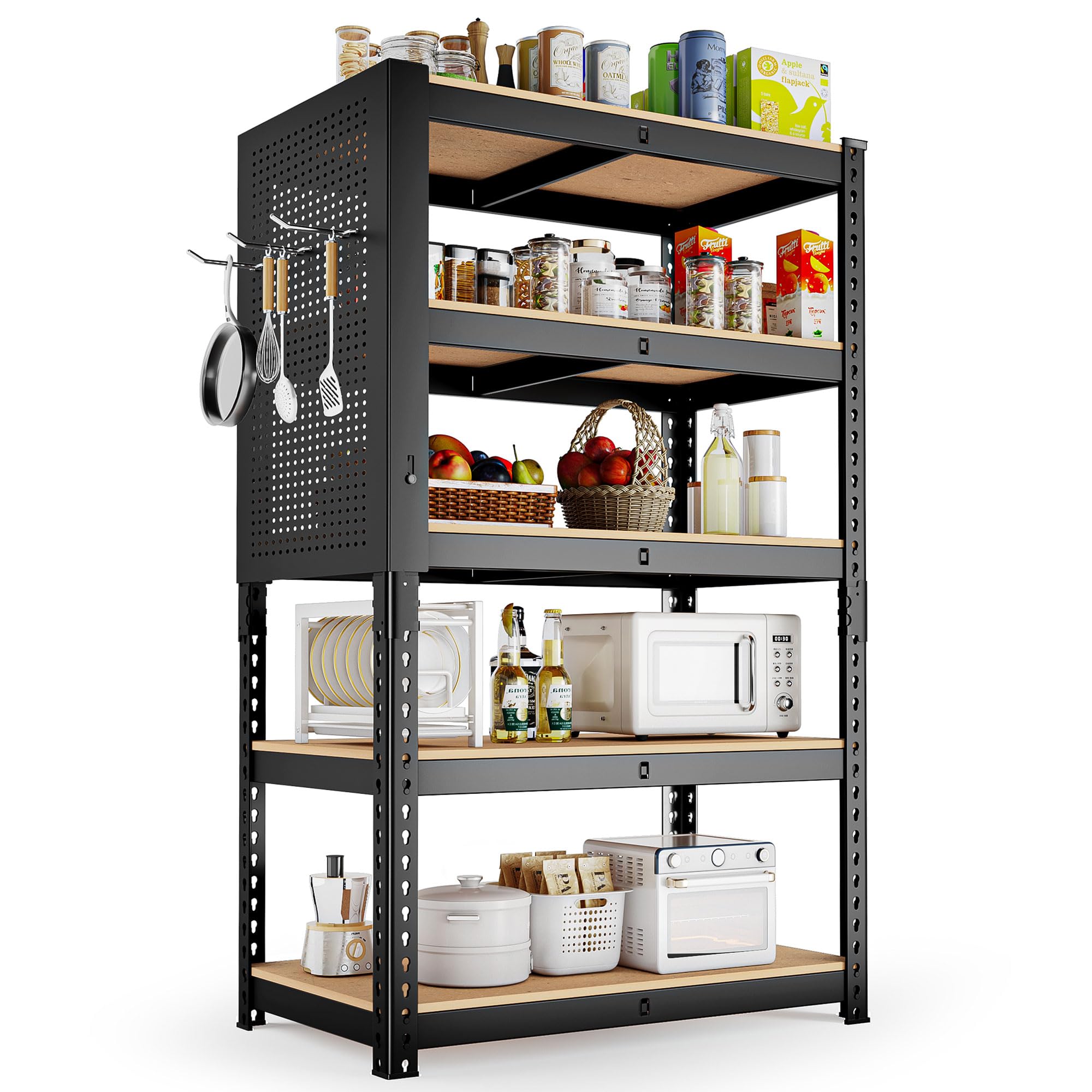 MAXLEAD 60" 2100LBS Metal Pegboard Shelves