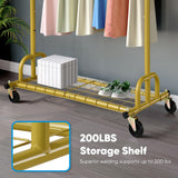 HOKEEPER 525LBS Collapsible Gold Garment Rack