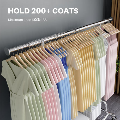 HOKEEPER 525LBS Commercial Rolling Garment Rack