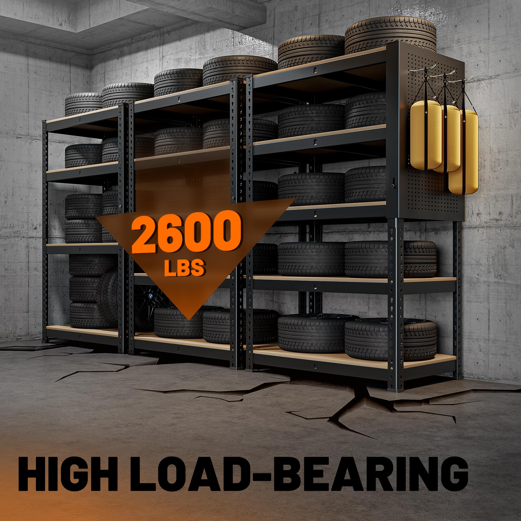 MAXLEAD 72" 2600LBS Adjustable Garage Shelving