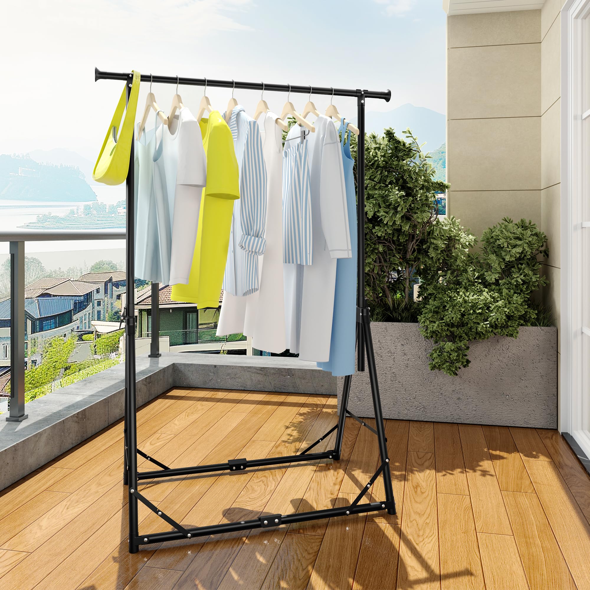 MAXLEAD 64.5" 4-Level Foldable Clothes Rack
