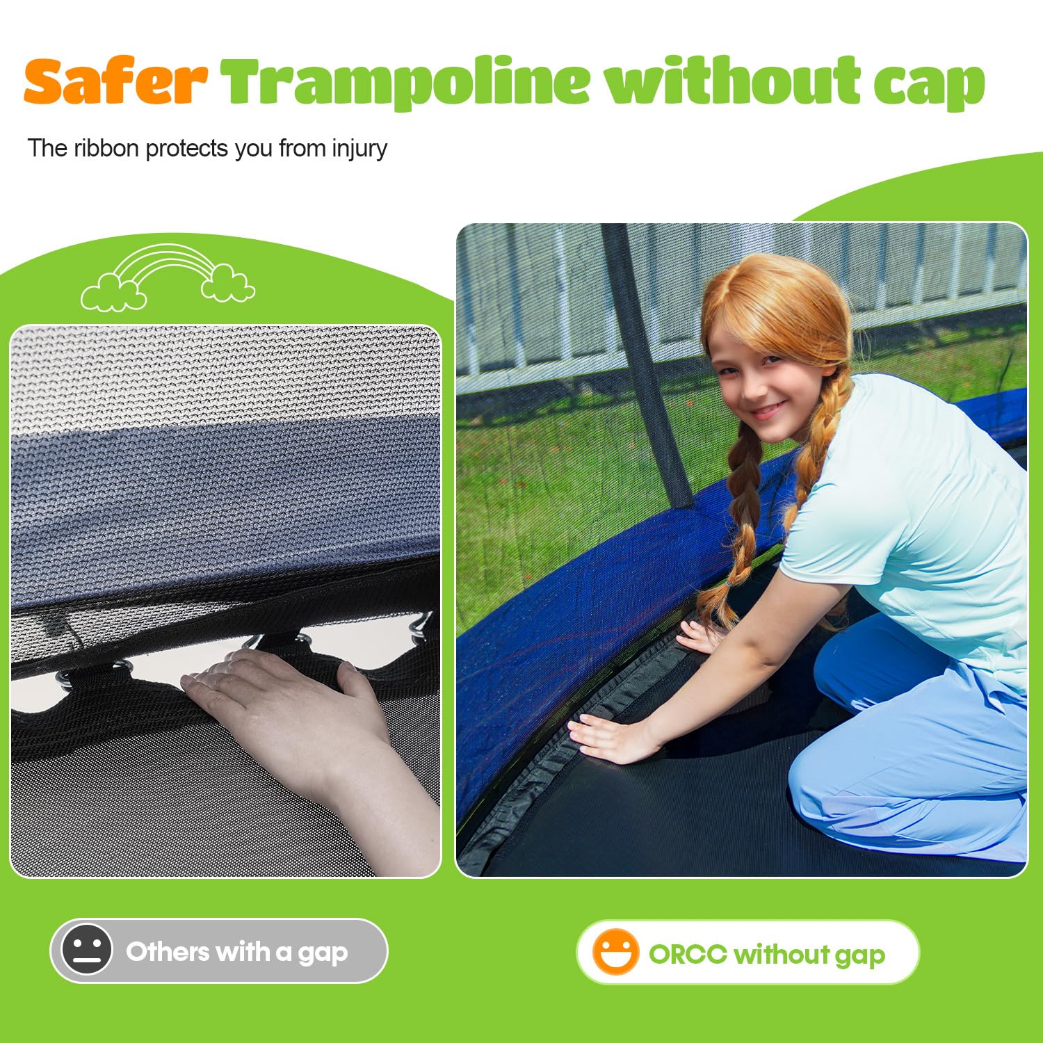 ORCC 1200LBS 16FT Heavy Duty Trampoline with Basketball Hoop
