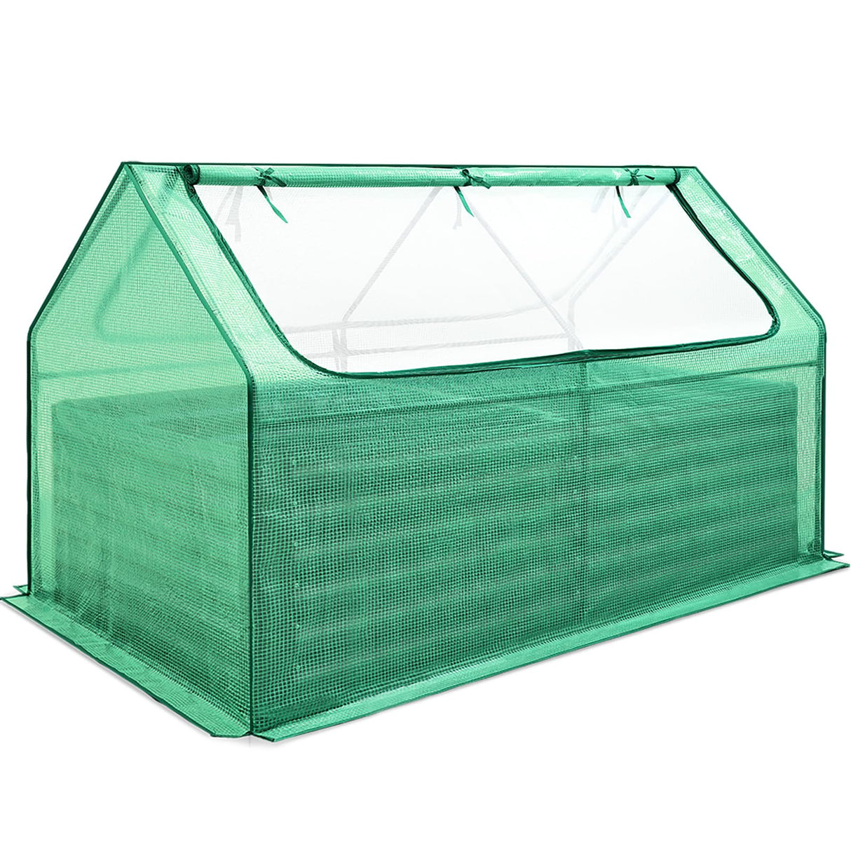 Quictent 6'x3'x2' Galvanized Raised Garden Bed with Cover - Green