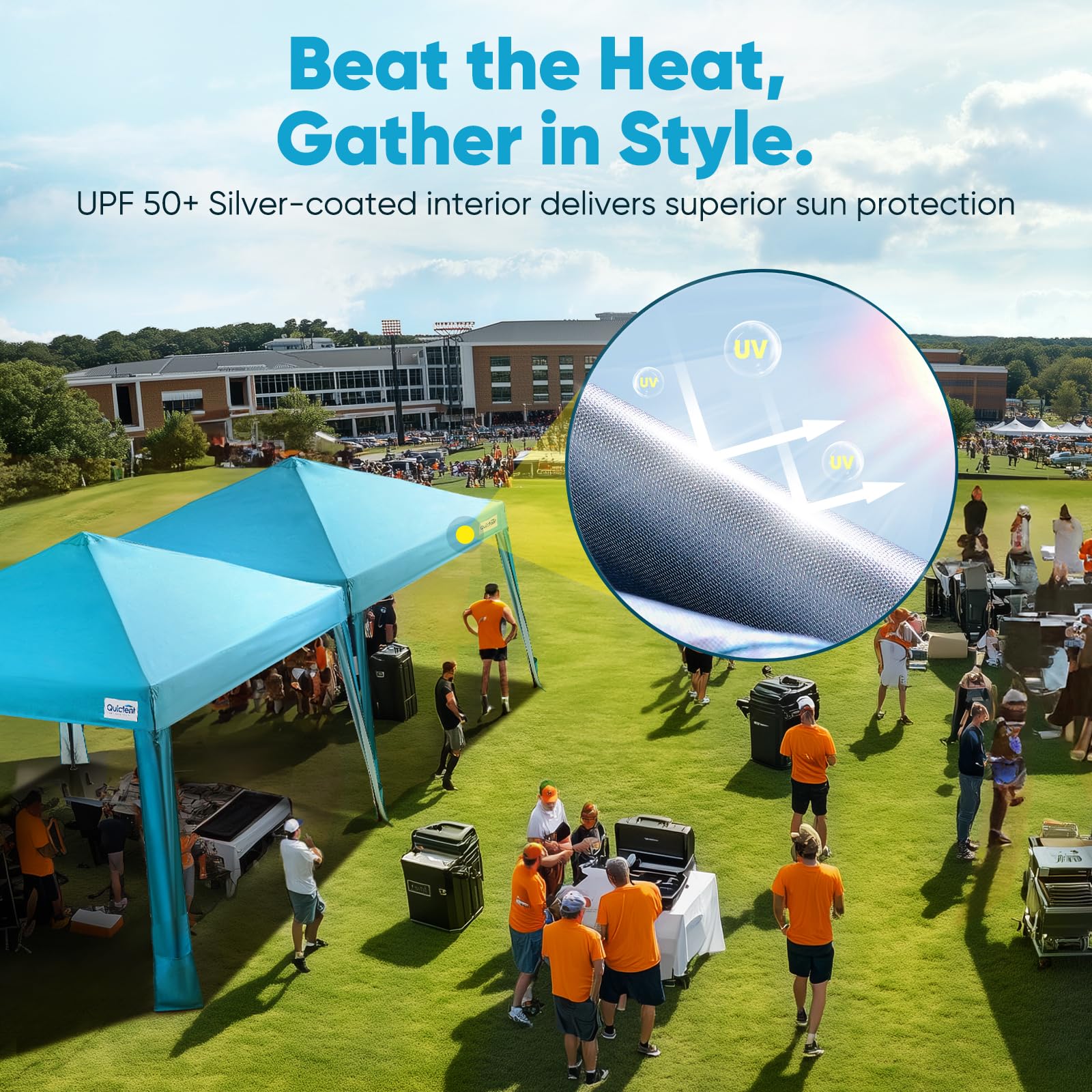 Quictent 10'x10' Portable Pop-Up Canopy Tent - Blue
