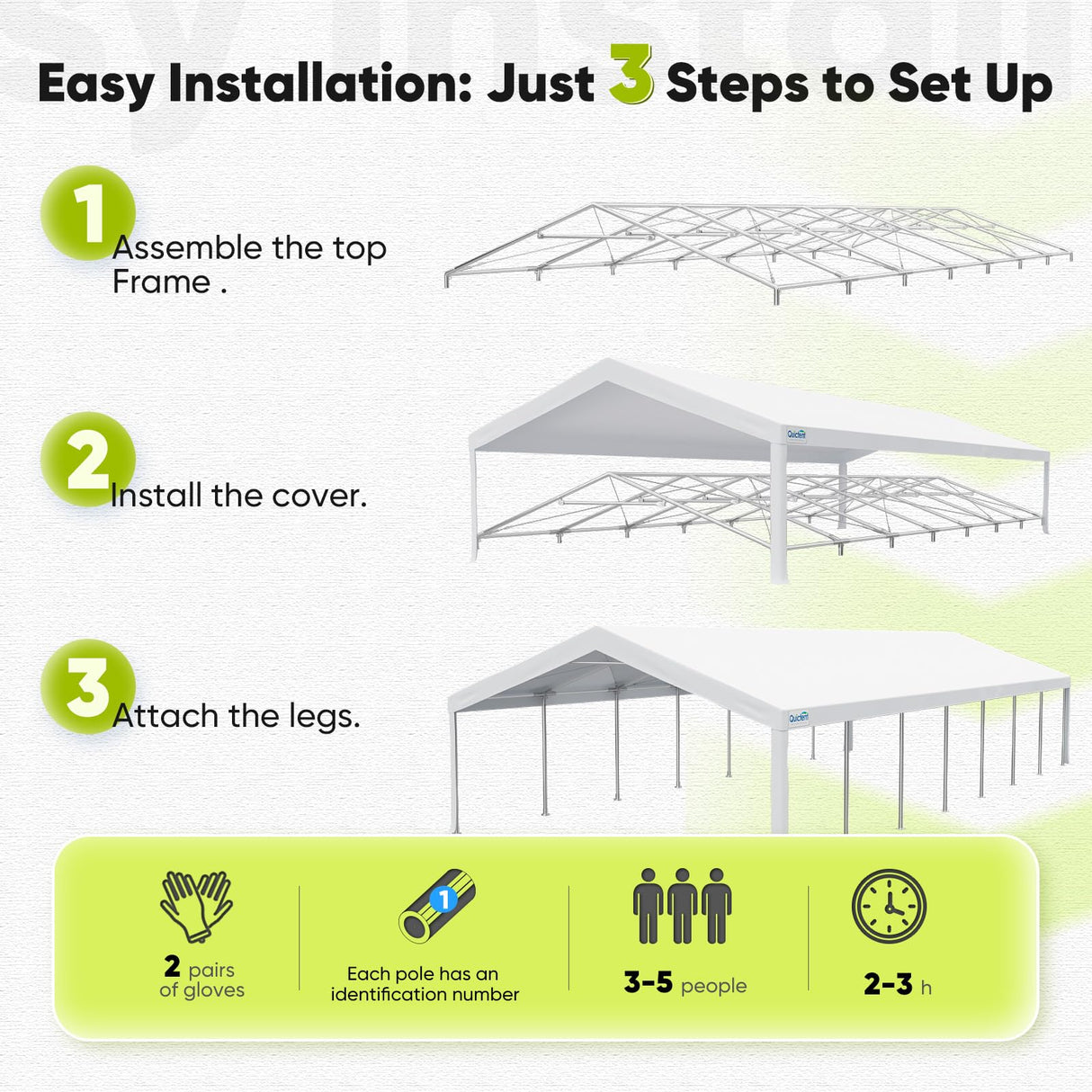 Quictent 20'x50' Heavy Duty Party Tent