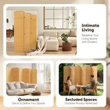 JOSTYLE  6FT Tall Wooden Privacy Room Divider (6-Panel)
