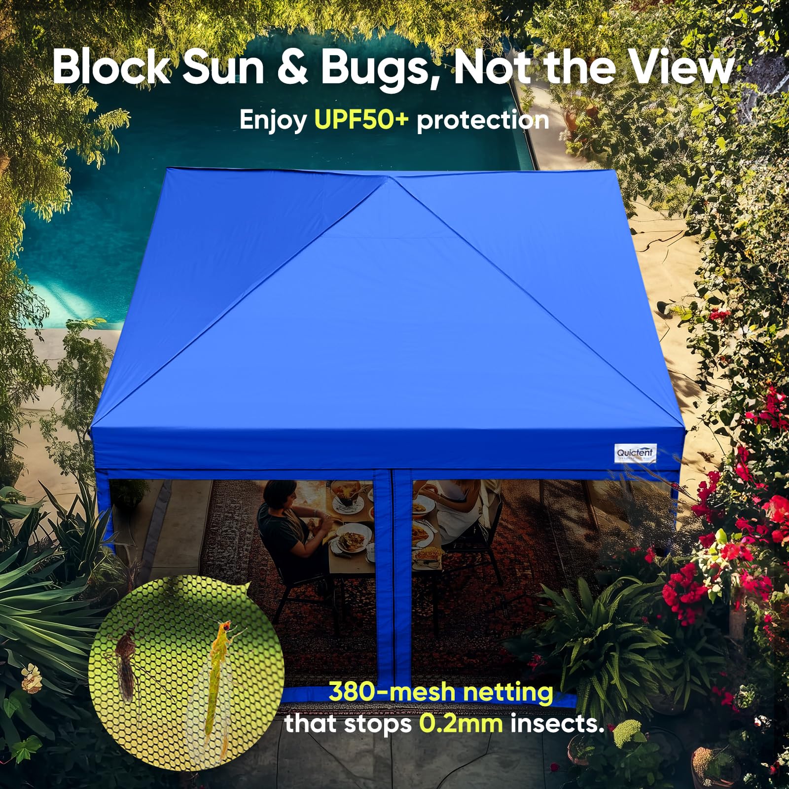 Quictent 10'x10' Mosquito Net Pop up Screened Canopy