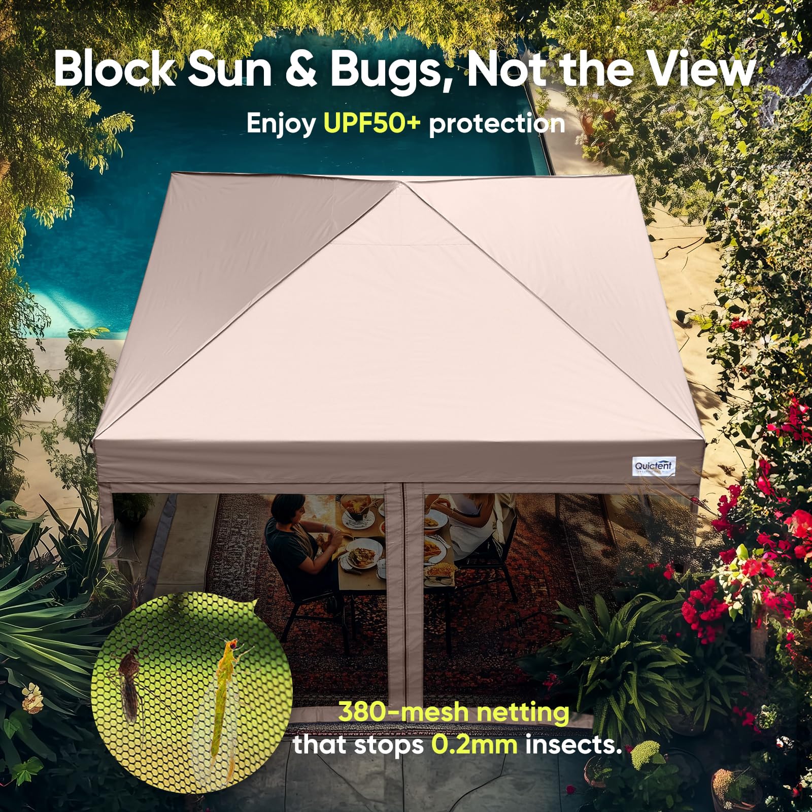 Quictent 6.6'x6.6' Pop-up Screened Canopy Tent