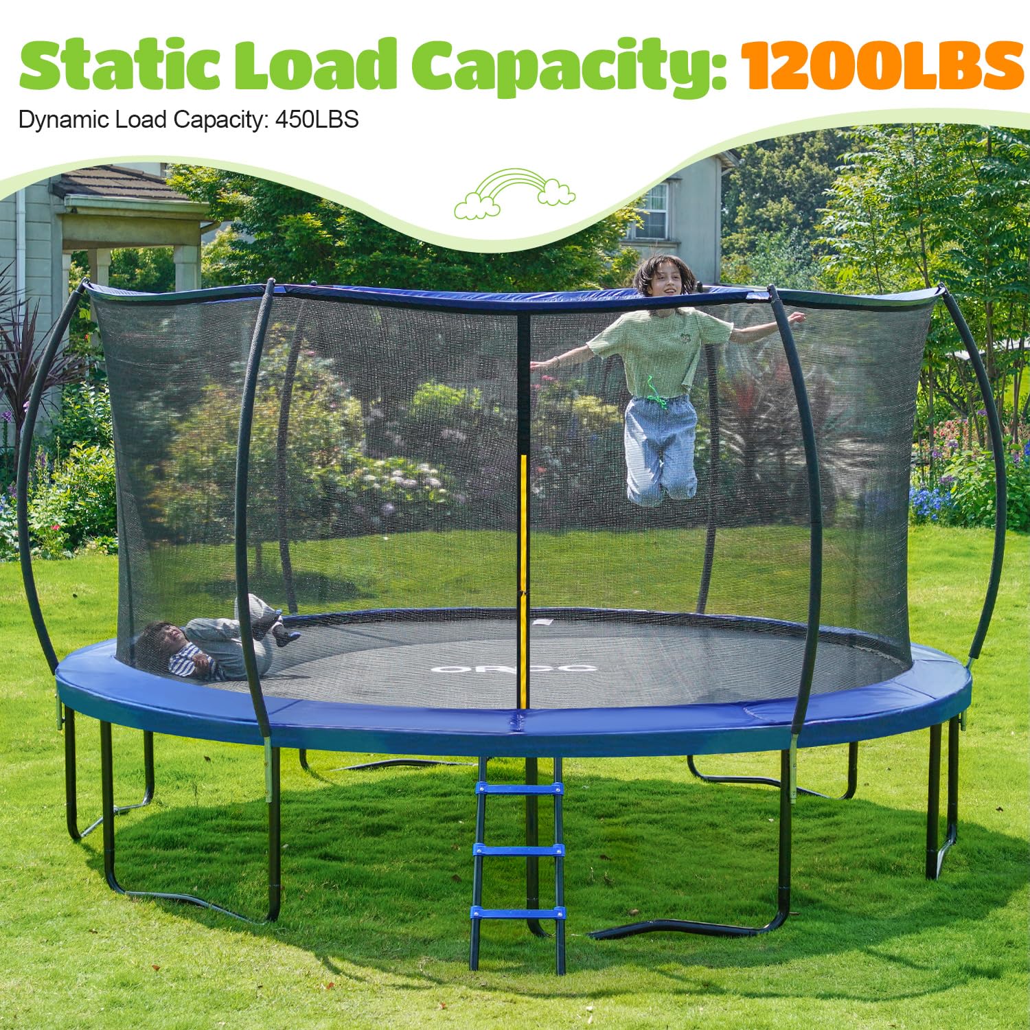 ORCC 1200LBS 10FT Heavy Duty Recreational Trampoline