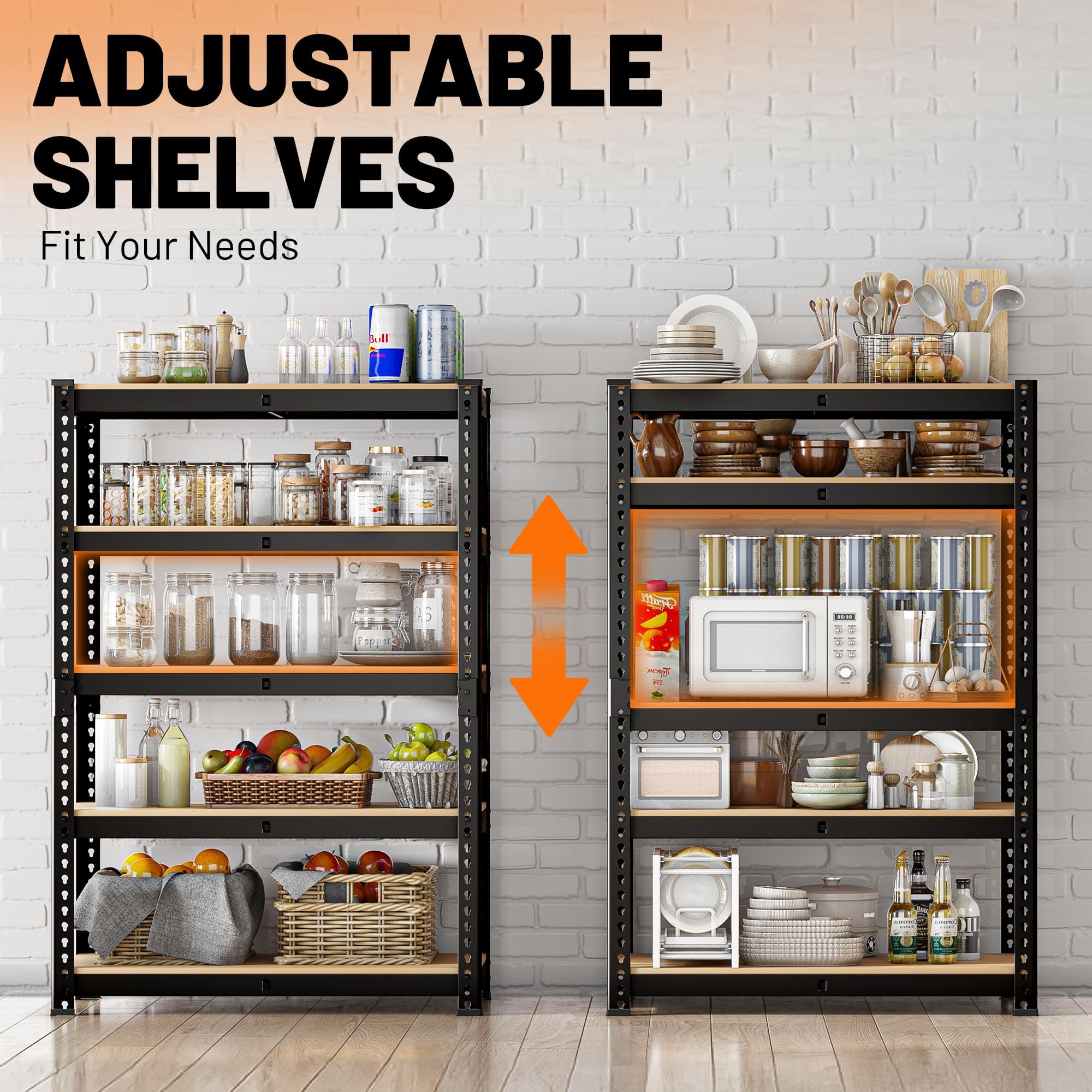 MAXLEAD 60" 2000LBS Wood Board Storage Shelves