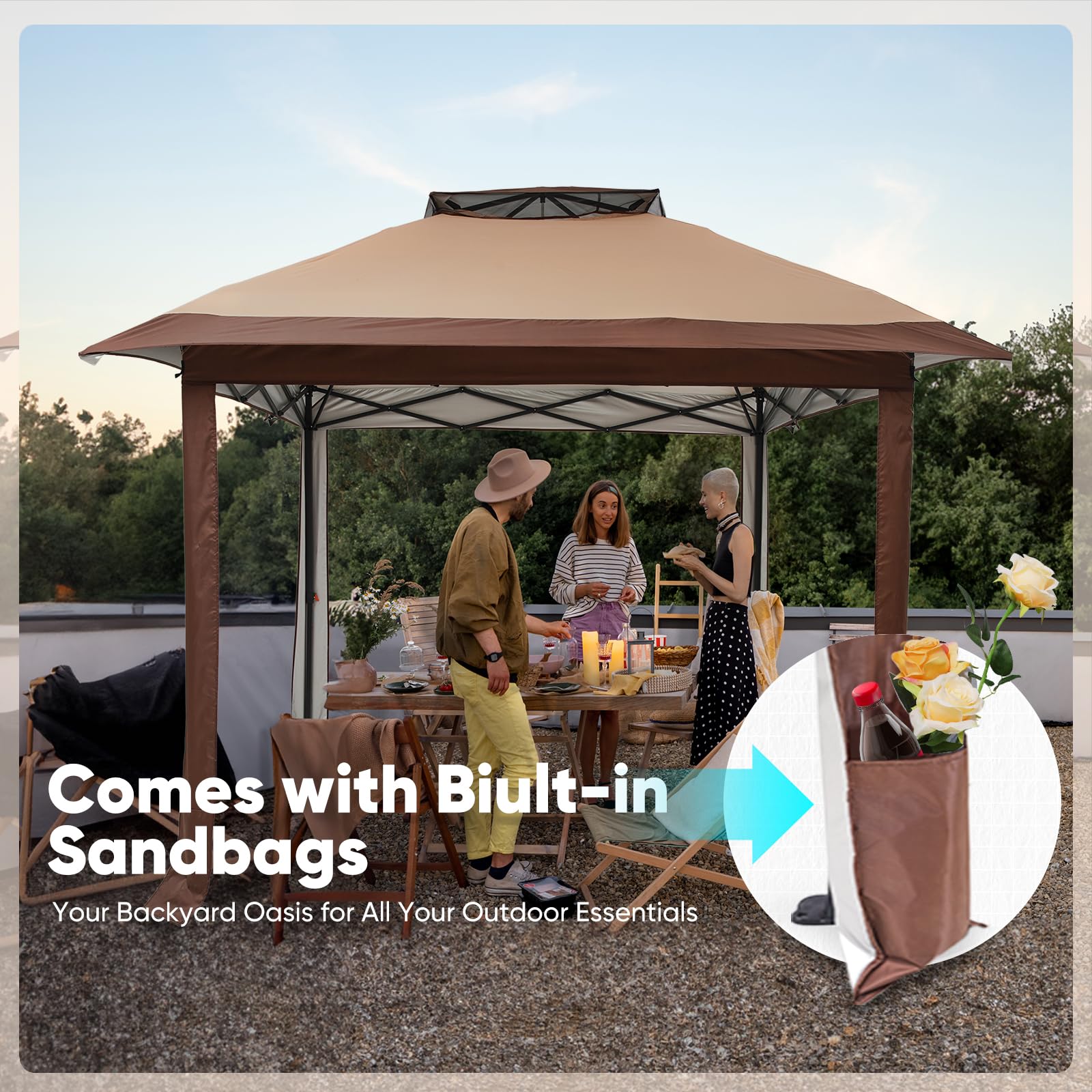 Quictent 10'x10' Outdoor Canopy Tent with SPF50+ Sun Protection