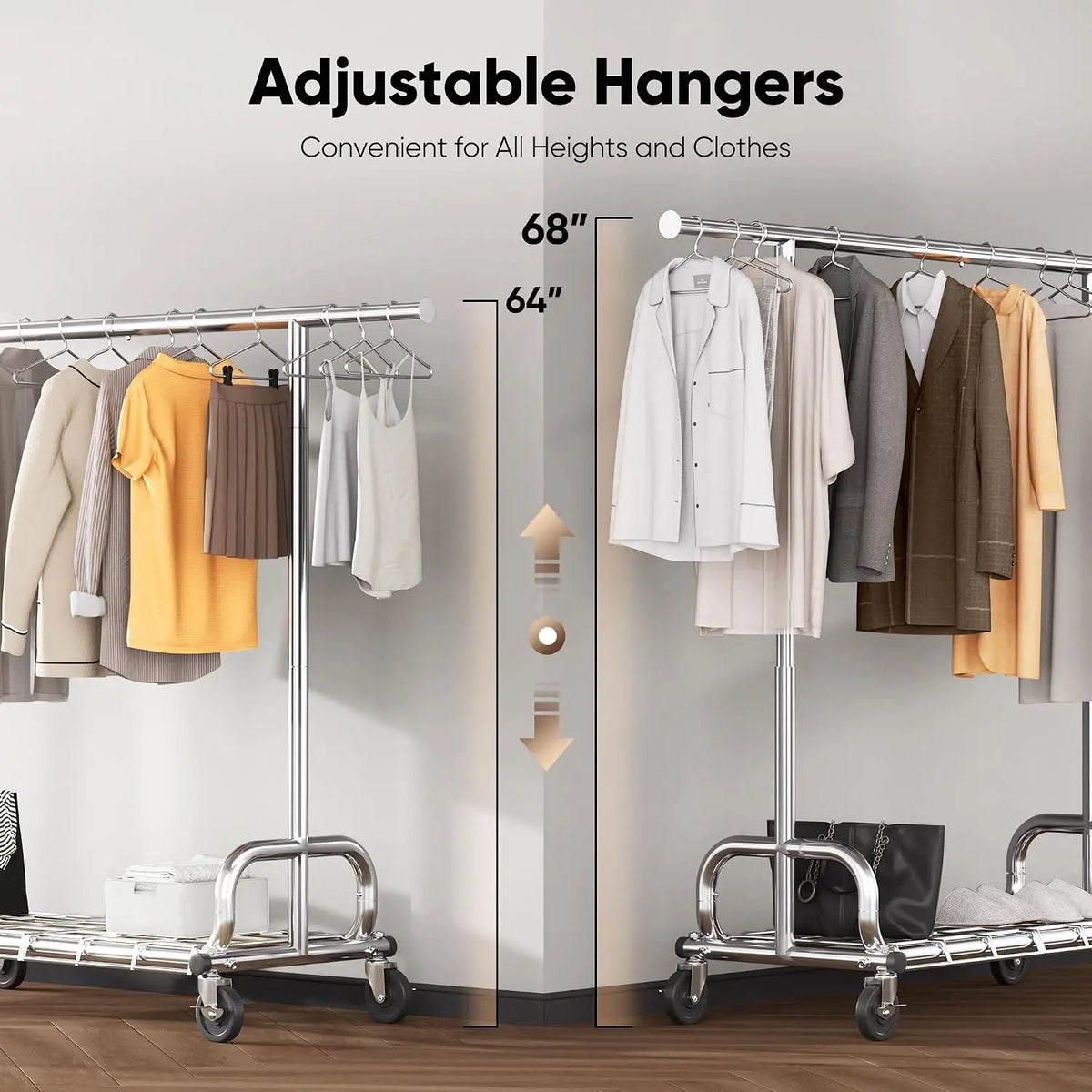 HOKEEPER 70.86"W Adjustable Garment Rack
