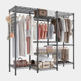 Closet Clothes Rack with Mesh Board & Hooks