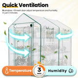 KING BIRD 84"x56"x77" Walk-in Greenhouse with 20 Shelves