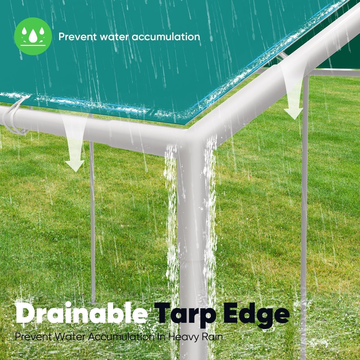 Quictent 10'x20' Waterproof Carport Tent - Green