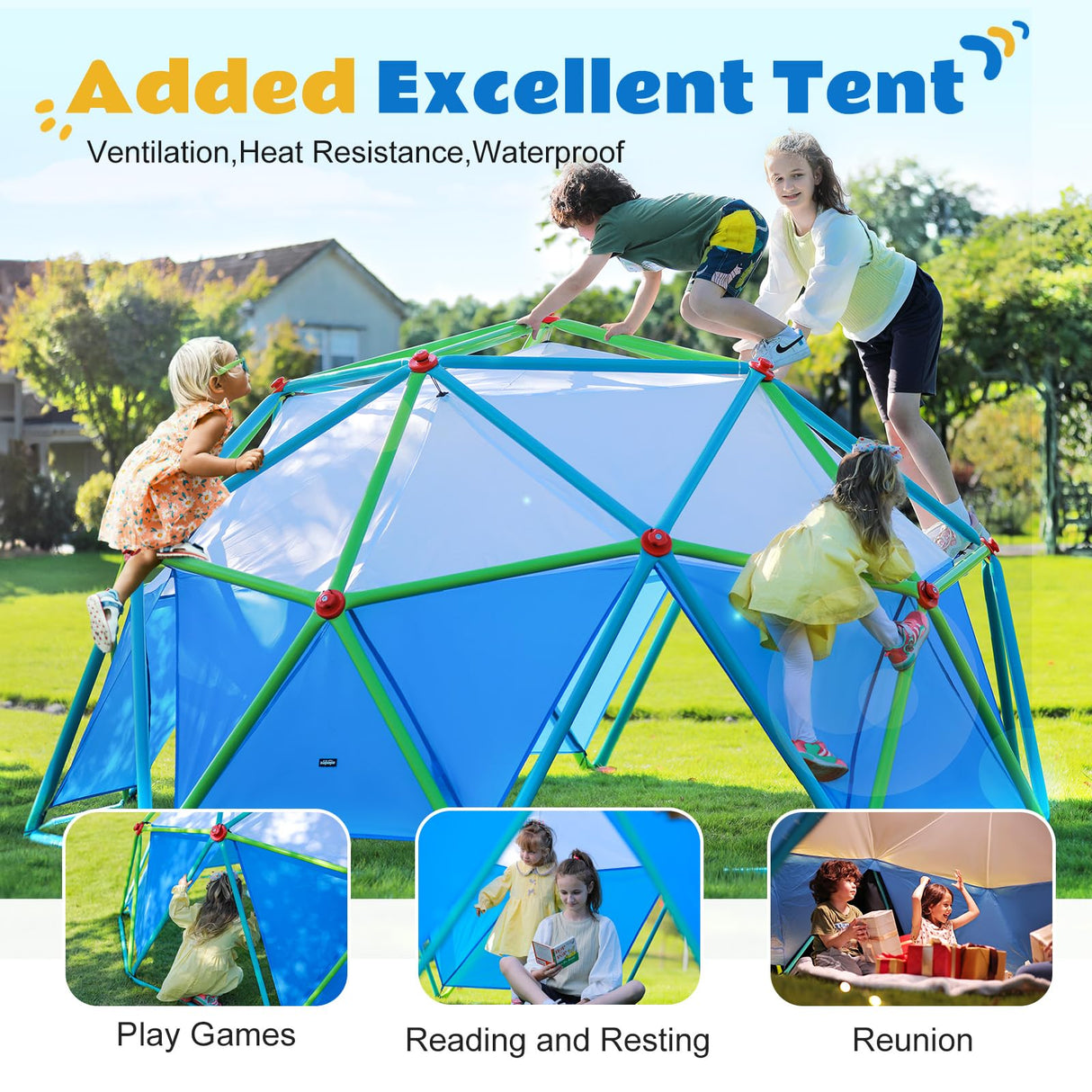 Zupapa 10FT Climbing Dome with Tent - Cayn+Green