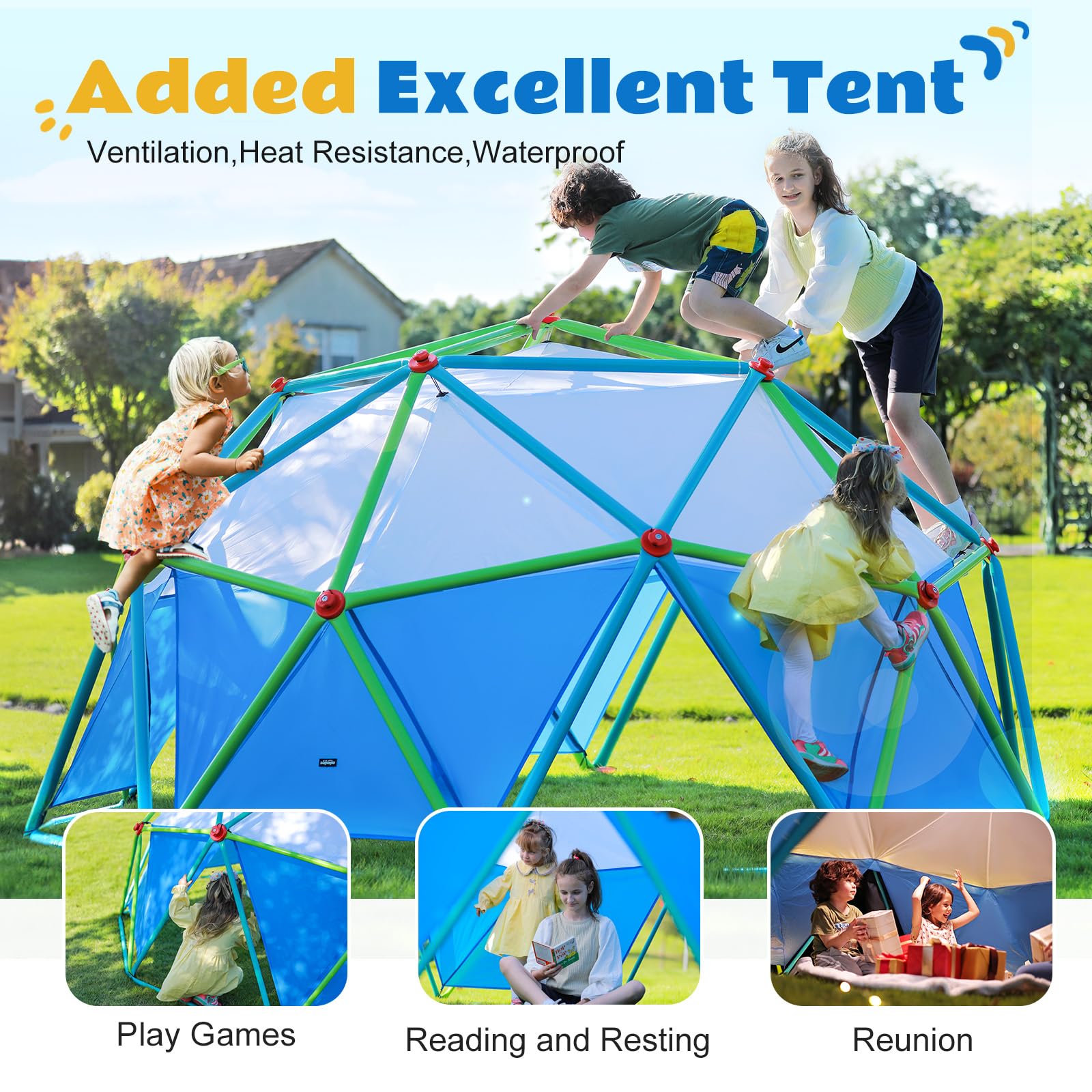 Zupapa 10FT Climbing Dome with Tent - Cayn+Green