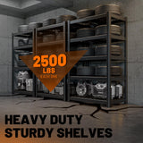 MAXLEAD 72" 2500LBS Heavy Duty Shelving Unit - Black