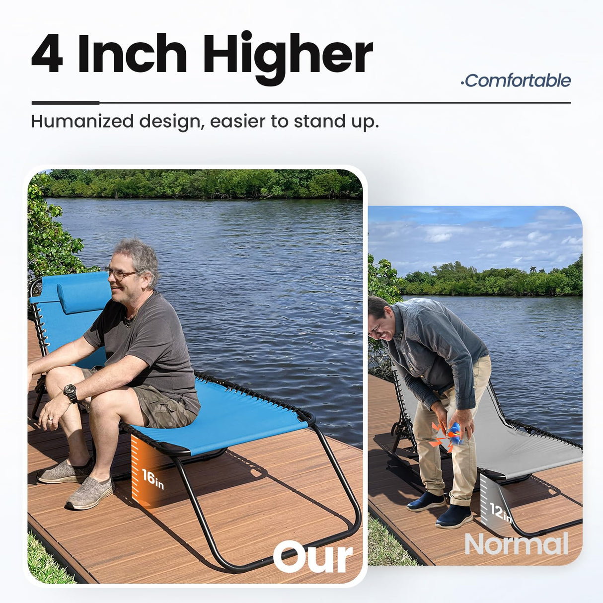 KING BIRD XL 5-Position Adjustable Chaise Lounge Chair