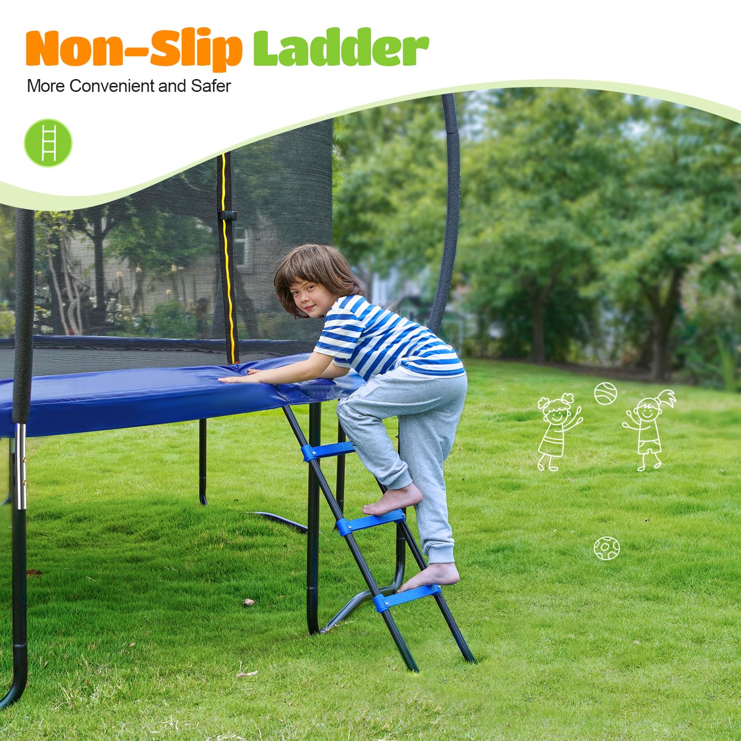 ORCC 1200LBS 16FT Heavy Duty Recreational Trampoline