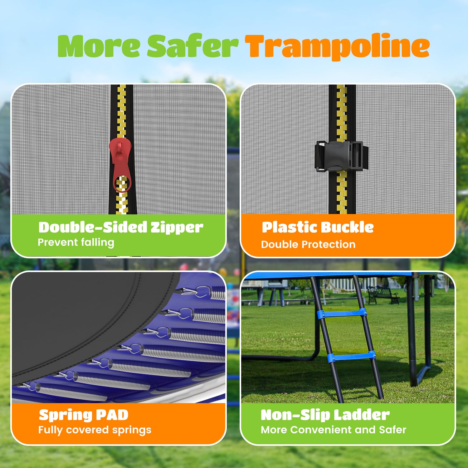 ORCC 1200LBS 16FT Heavy Duty Recreational Trampoline