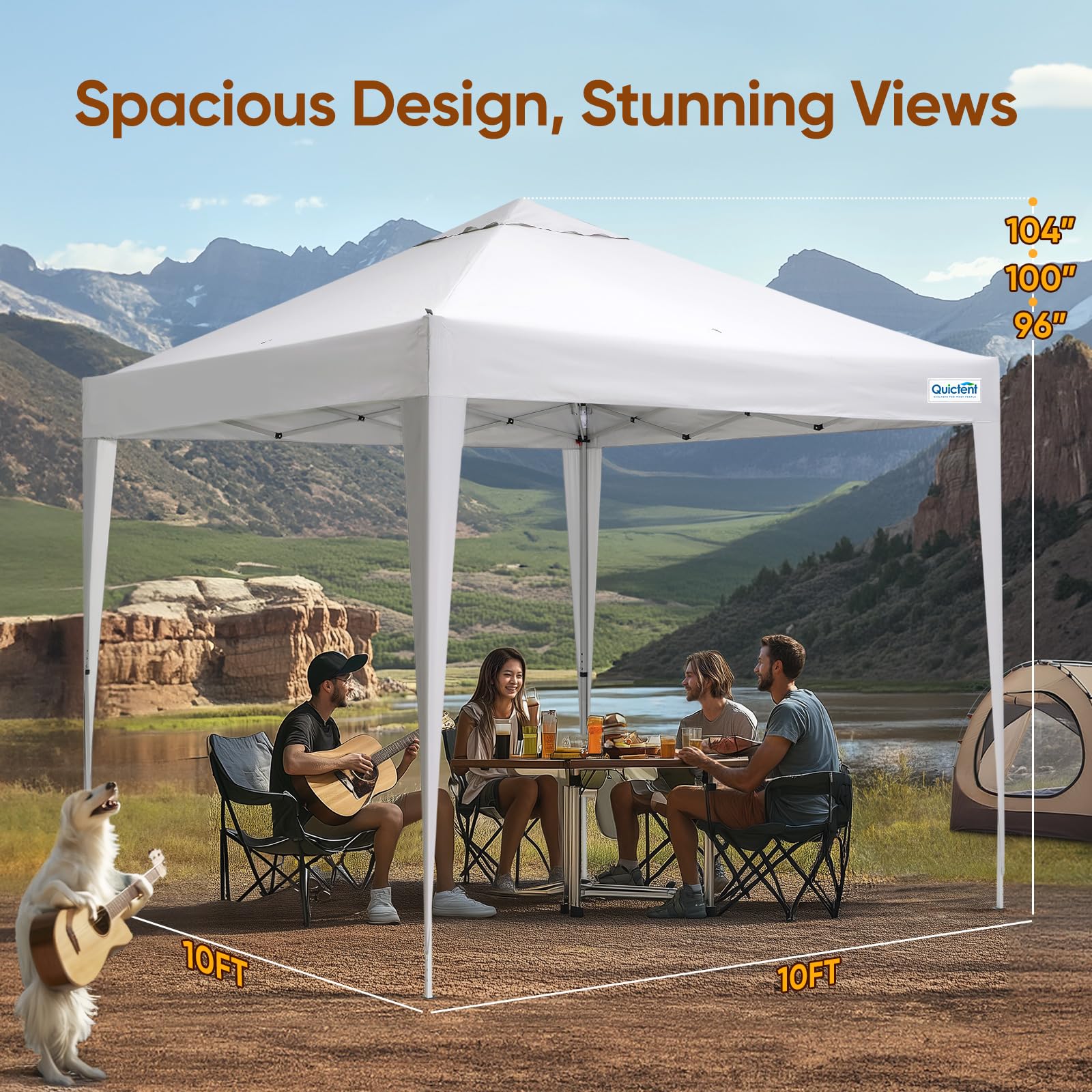 10'x10' Standard Instant Pop Up Canopy - White