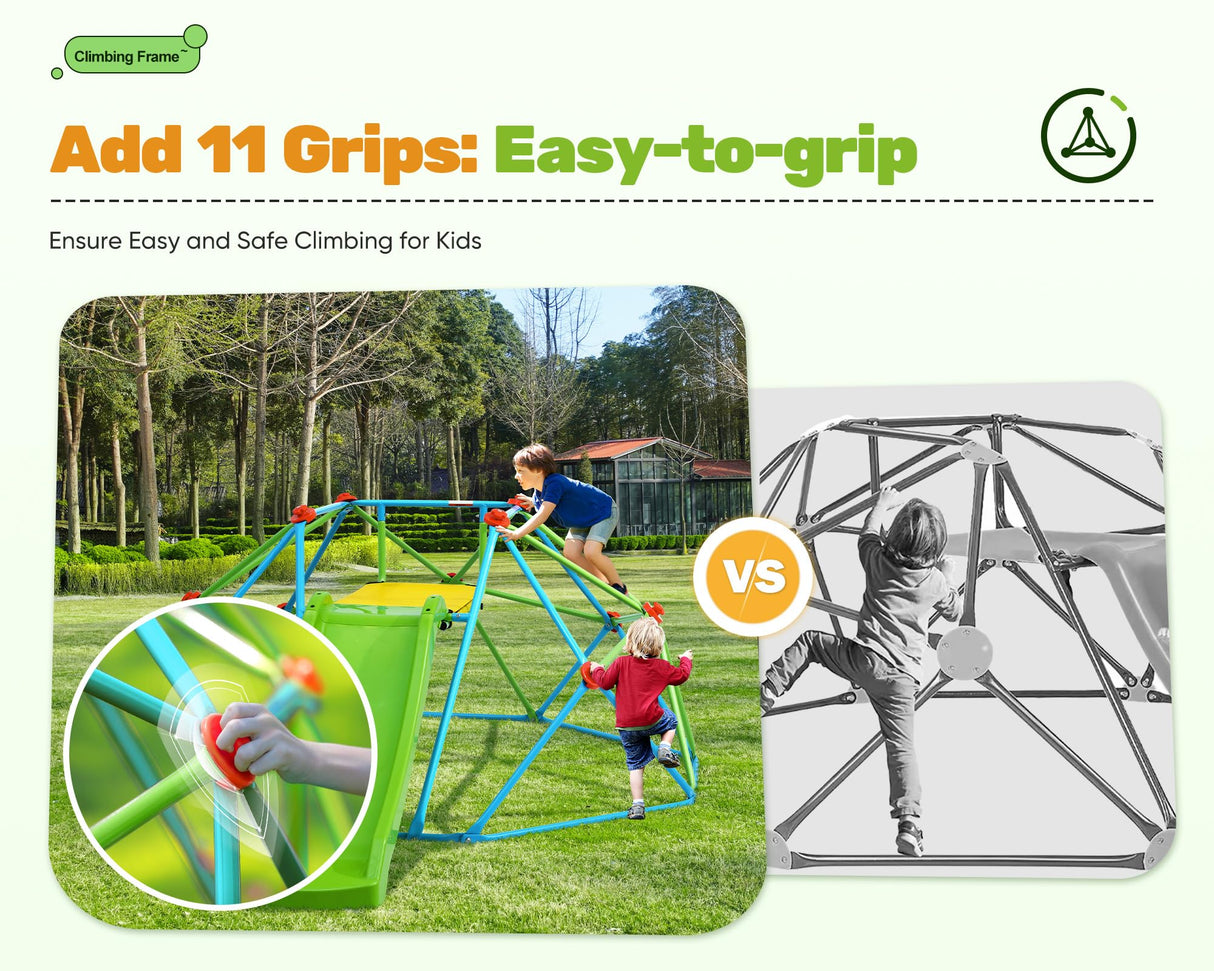 Zupapa 440LBS 8FT Capacity Climbing Dome with Slide