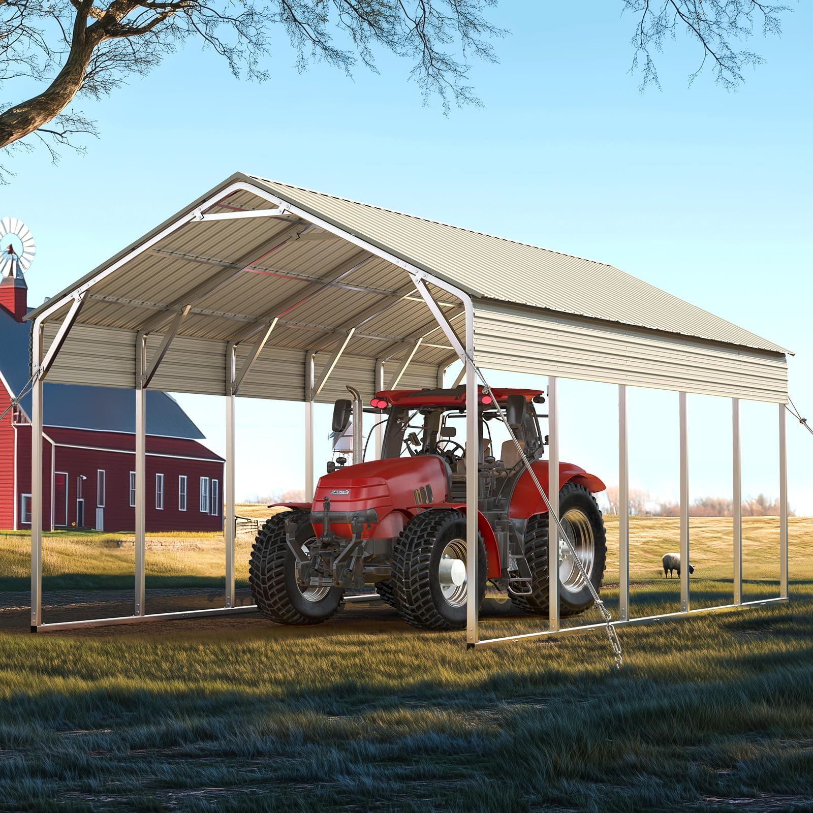 Quictent 13'x26' Vertical Roof Metal Carport