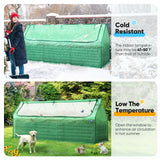 Quictent 8'x4'x2' Galvanized Raised Garden Bed with Cover - Green