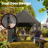 KING BIRD Heavy Duty Truck Storage Shed - Dark Gray