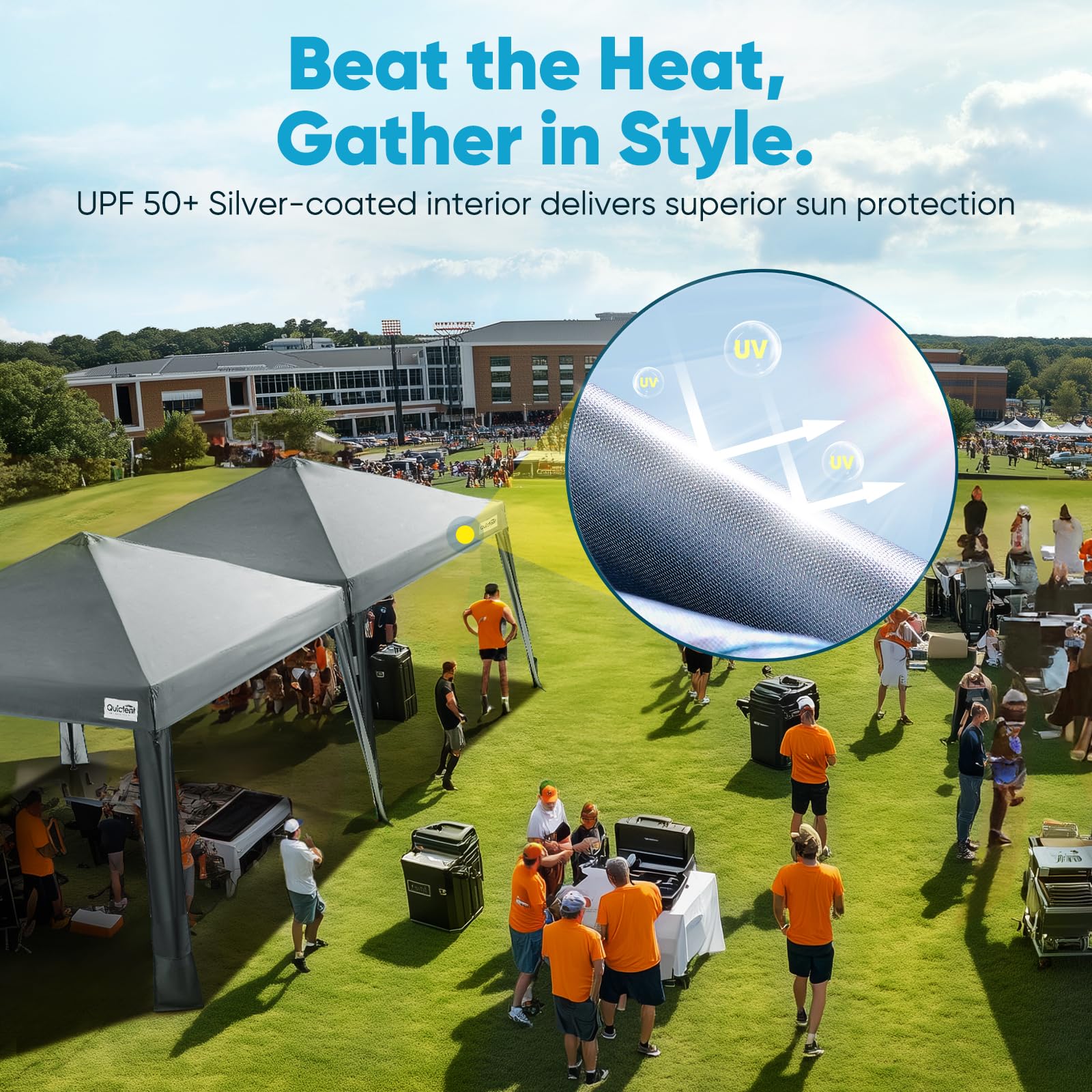 Quictent 10'x10' Sun Protection Lightweight Pop-Up Canopy