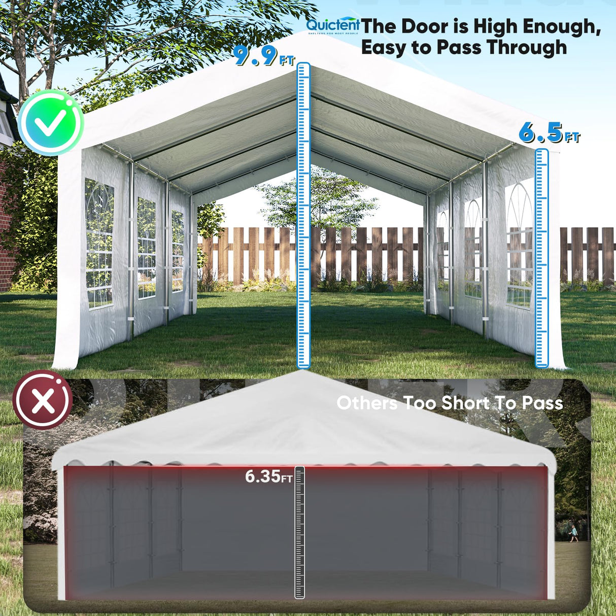 Quictent 13'x20' Premium Party Tent with Removable Windows