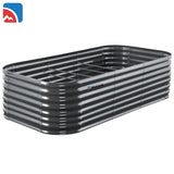 8'x4'x2' Oval Raised Garden Bed Kit - Dark Grey