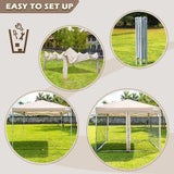 8' x 8' Canopy with Netting Easy to set up#color_tan