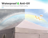 8' x 8' Pop Up Canopy with Sides Anti UV fabric#color_beige